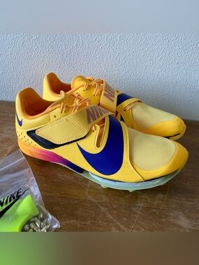 Nike Air Zoom Long Jump Elite Yellow Blue Citron Pulse FZ9326-800 - Size 8.5